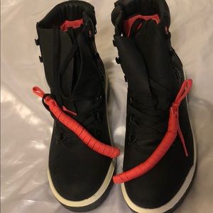 Black and Red Men's High-Top Sneakers